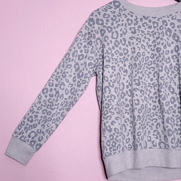 Splendid Leopard Print Long Sleeve Crew Sweater - Picture 10 of 16